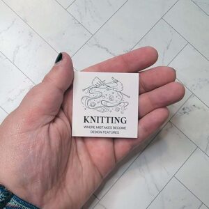 Knitting, Where Mistakes Become Design Features Matte Sticker