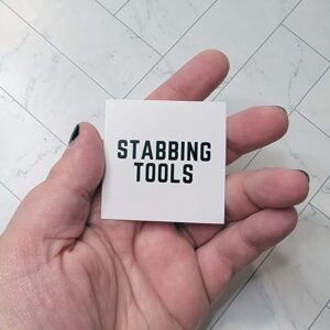 Stabbing Tools Matte Sticker